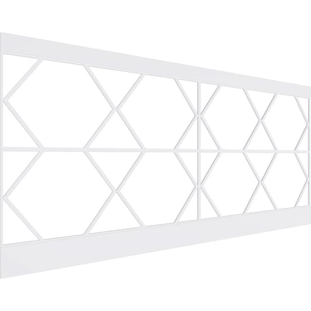 Ekena Millwork 44"H x 94 1/2"W Fraser PVC Wainscot Paneling Kit WPK44X94FSR